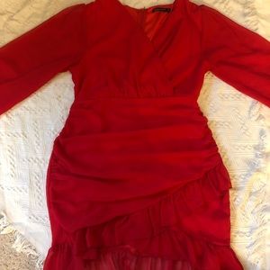 Long sleeve Red dress
